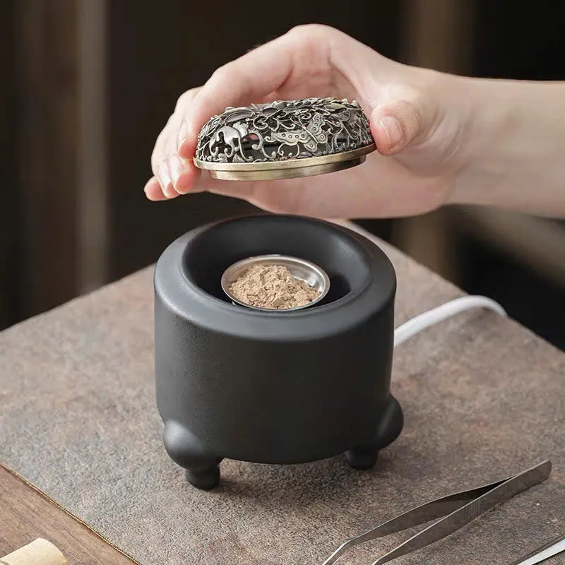 Electric Agarwood Burner – 520°C High Heat Ceramic Oud Burner (New Generation)